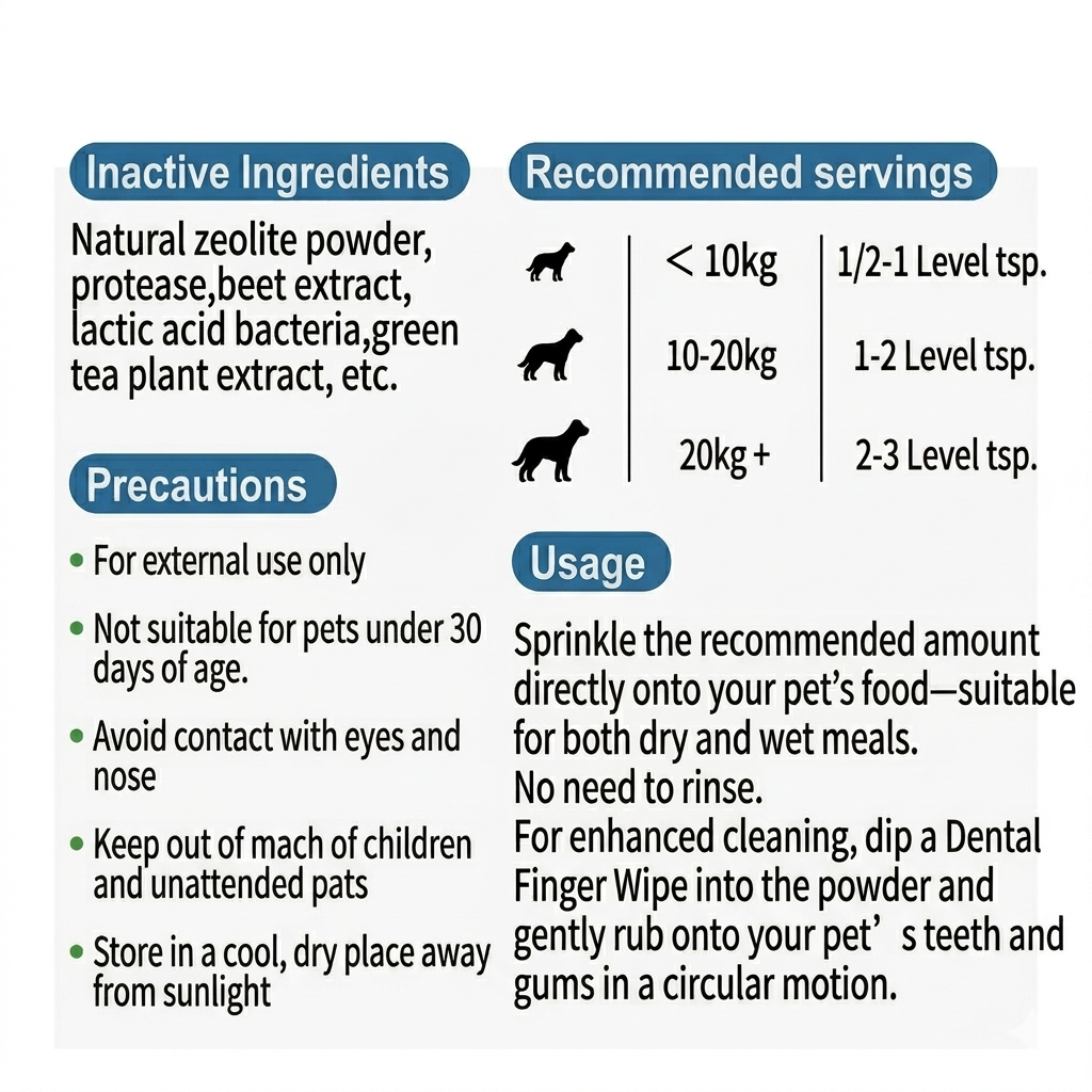 Dogs Dental Cleaning Powder for Healthy Teeth