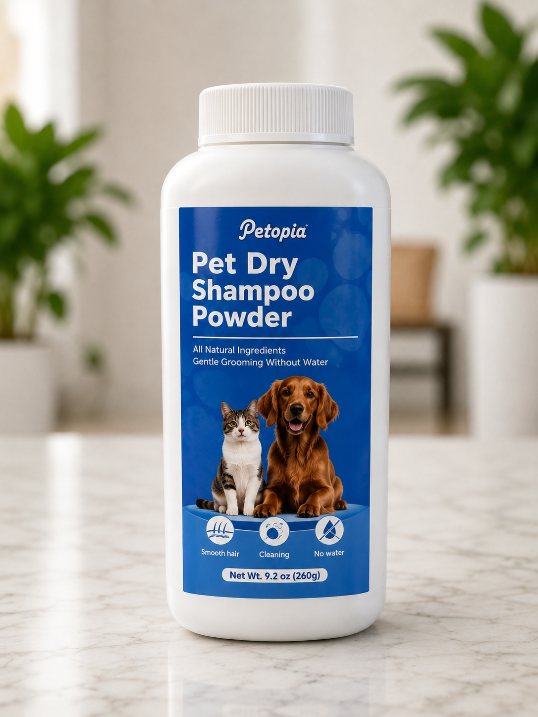 Pet Dry Shampoo Powder for Clean Fresh Fur