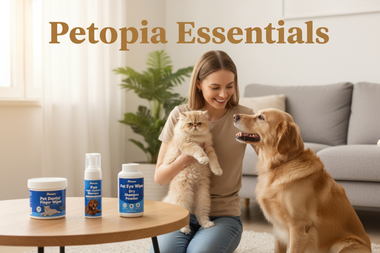 Petopia Essentials - Multiple Products Lifestyle Banner